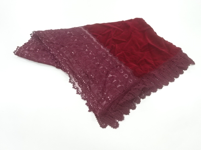 ビロードレース花模様ショール